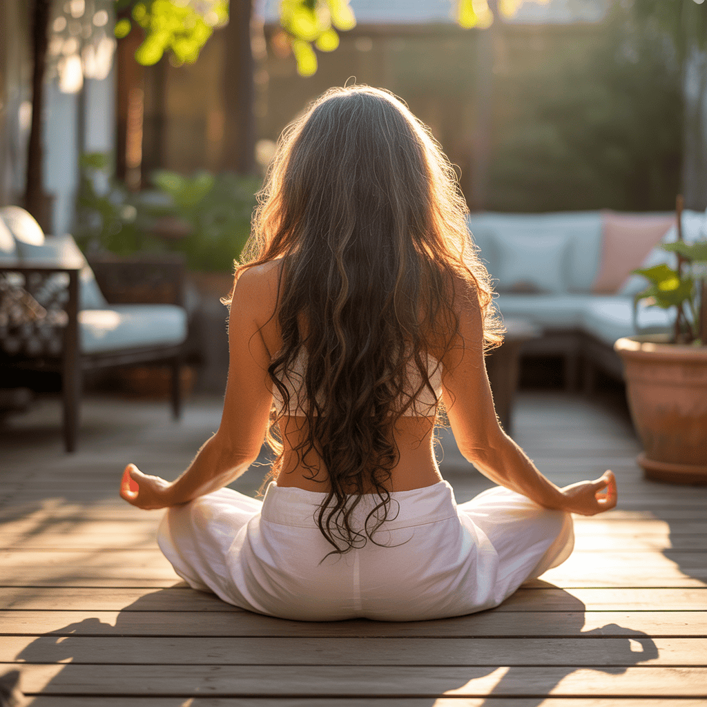 Morning meditation for mental clarity and stress relief.